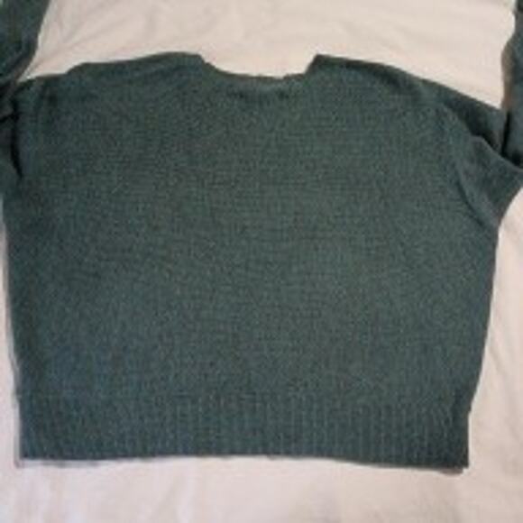 Merino Wool Small Sweater Oversized Teal Max Studio Long-Sleeved Soft Extra-Fine - Picture 6 of 9